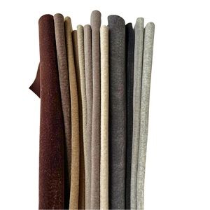 10 Designer Neutral Faux Suede Fabric Swatches Quilting Crafts Sewing Upholstery